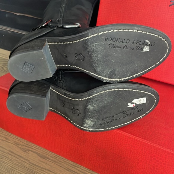 Donald J Pliner Dela Harness Riding Boots / Black Suede Size 6 - Picture 4 of 9